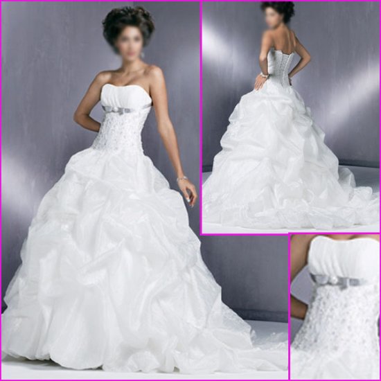 2010 New Style Strapless/A-line/wedding dress/YY042
