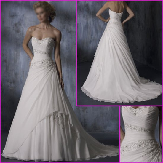 Free Shipping!!Hot Selling/Strapless/Appliques/A-Line/Wedding Gown/YY127