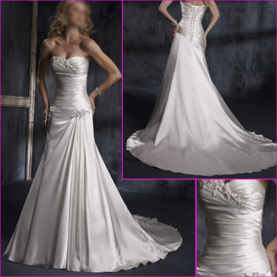 Inviting/Strapless/Maggie Sottero/Satin/A-Line/Wedding Dress/YY138