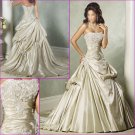 Fashionable/Strapless/Appliques&Beadings/Floor-Length/A-Line/Princess/Wedding Dress YY184