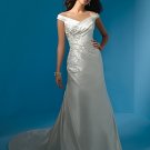 New Design/Sweetheart Neckline/Satin with Beadings/Wedding Dress/AA002