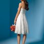 Free Shipping!!Graceful/Spaghetti Strap/Sweetneart Neckline/Knee-length/Wedding Dress/AA004