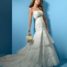 Graceful/Strapless/Appliques&Beadings/A-Line/Floor-Length/Wedding Dress/AA005