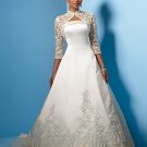 New Design/Elegant/Satin/with Beading& Appliques/Floor-Length/Wedding Gown/AA008