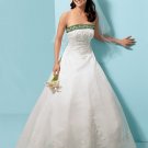 Noblest/Strapless/Satin/A-Line/Princess/Floor-Length/Bridal Gown/AA016