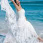 Decent/Spaghetti Satin/&Mesh/Strap/A-Line/Princess/Floor-Length/Wedding Dress/AA017