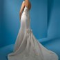 Delicate/Satin/with Appliques/Strapless/A-Line/Bridal Gown/AA027