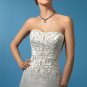 Delicate/Satin/with Appliques/Strapless/A-Line/Bridal Gown/AA027