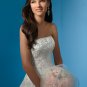 Elegant/Satin&Organza/Strapless/A-LinE/Princess/Floor-Length/Wedding Drerss/AA029