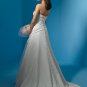 High Quality/Strapless/Satin/with Appliques/A-Line/Princess/Floor-Length/Wedding Dress/AA034