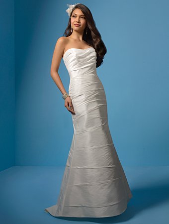 Decent/Strapless/A-Line/Taffeta/Floor-Length/Bridal gown/AA047