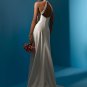 Succinct/Sweetheart Neckline/Halter/Satin/A-Line/Floor Length/Wedding Dress/AA049