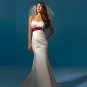 Beautiful/Strapless/A-Line/Floor Length/Satin/with Ribbon/Wedding Dress/AA050