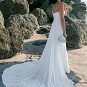 Delicate/Strapless/A-Line/Princess/Floor Length/Chiffon with Appliques/Wedding Dress/AA115