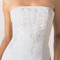 Delicate/Strapless/A-Line/Princess/Floor Length/Chiffon with Appliques/Wedding Dress/AA115