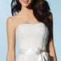Endearing/Strapless/Knee-length/Satin&Crape/with Bowknot/Wedding Dress/AA121