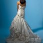 Graceful/Strapless/Mermaid/Trumpet/Taffeta/with Handmade/Flower/Wedding Dress/AA140