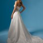Elegant/Strapless/Satin&Organza/with Brooch/A-Line/Princess/Floor Length/Wedding Dress/AA143