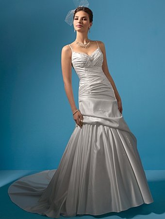 Graceful/Sweetheart Neckline/Spaghetti Strap/A-Line/Princess/Floor Length/Bridal Gown/AA152