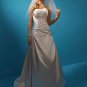 Elegant/Backless/A-Line/Princess/Floor Length/Satin with Appliques/Bridal Gown/AA155