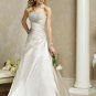 Elegant/Strapless/Satin/with Beading/A-Line/Princess/Floor Length/Wedding Dress/BR001