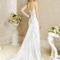 Laconic/Satin/with Beading/Strapless/A-Line/Princess/Floor Length/Wedding Dress/BR022
