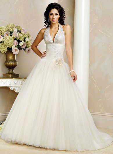 Free Shipping!!Tempting/Sweetheart Neckline/Halter/A-Line/Princess/Wedding Dress/BR024