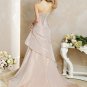 Exquisite/Satin/with Handmade Flower/Strapless/A-Line/Princess/Floor Length/Wedding Dress/BR031