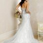 Inviting/Strapless/Satin&Lace/A-Line/Princess/Floor Length/Custom Made/Bridal Wedding Dress/BR049