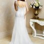 Exquisite/Cap Sleeves/Satin&Organza/A-Line/Princess/Floor Length/Custom-made/wedding dress/BR063