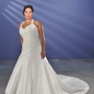 Decent/Halter/Sweetheart  Neckline/A-Line/Princess/plus size/Bridal gown/PS006
