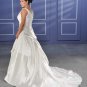 Elegant/Spaghetti Strap/Satin/A-Line/Princess/Custom-made/plus size/Wedding Dress/PS008