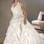 Elegant/Halter/Sweetheart Neckline/A-Line/Princess/Custom made/plus size/wedding Dress/PS022
