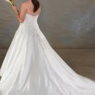 Exquisite/Strapless/Satin &Organza/A-line/Princess/Custom-made/plus size/Wedding Dress/PS025