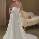 Terse/Sweetheart Neckline/Satin&Organza/A-Line/Princess/plus size/Wedding Dress/PS027