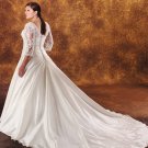 Acctractive/Satin&Organza/Sweetheart Neckline/A-Line/Princess/plus size/Wedding Dress/PS028