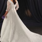 Exquisite/Long Lace Sleeves/Sweetheat Neckline/A-Line/Princess/Wedding Dress/PS033
