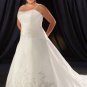 Seductive/Strapless/Satin/A-Line/Princess/Floor Length/Plus size/Wedding Dress/PS035