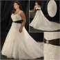 Elegant/Sweetheart Neckline/Cap Sleeves/A-Line/Princess/Plus Size/Bridal Wedding Dress/PS043