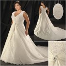 Elegant/Sweetheart  Neckline/Sleeveless/A-Line/Princess/Plus Size/Bridal Wedding Dress/PS045