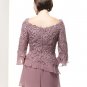Free Shipping/A-line/Elbow Sleeves/Chiffon/Ankle-Length/Mother of bridal dress/FR050