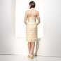 Free Shipping+10%discount/Sheath/Strapless/Satin/knee high/Mother of bridal dress/FR002
