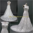 Free Shipping/A-line/Sleeveless/Satin&Lace/Court train/Bridal Wedding Dress/CWD014