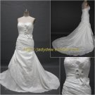 Free Shipping/A-line/Sweatheart/Taffeta/Court train/Bridal Wedding Dress/CWD015