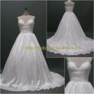 Free Shipping/A-line/Spaghetti/Taffeta/Court train/Bridal Wedding Dress/CWD019
