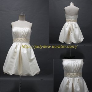 Free Shipping/A-line/Strapless/Satin/Short length/Evening Dress/CWD120