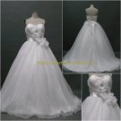 Free Shipping/A-line/Sweatheart/Satin&Organza/Sweep length train/Bridal Wedding Dress/CWD122