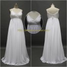 Free Shipping/A-line/Spaghetti/Chiffon/Floor Length/Bridal Wedding Dress/CWD125
