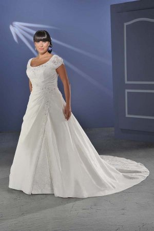 Free Shipping/A-line/Off the shoulder/Satin/Court Train/Bridal Wedding Dress/PS036