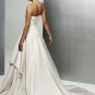 Free shipping/A-line/Strapless/Satin/Chapel train/Wedding Dress/BR083